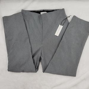 Cupcakes and Cashmere Black and White Checker Gingham Leggings Womens Size 4